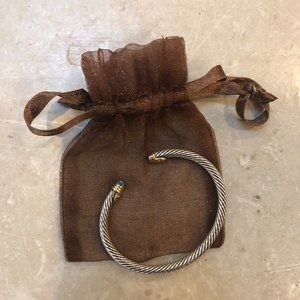 David Yurman Cable 4mm Blue Topaz Bracelet